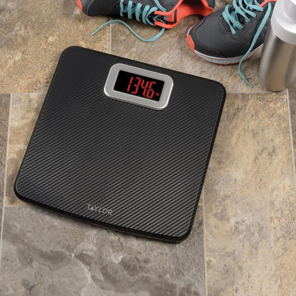 Taylor Precision Products Taylor Digital Bathroom Scale with Carbon Fiber Finish