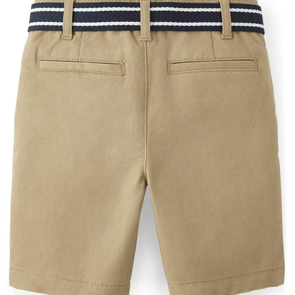 Gymboree Boys' and Toddler Belted Chino Shorts, Tan, 10