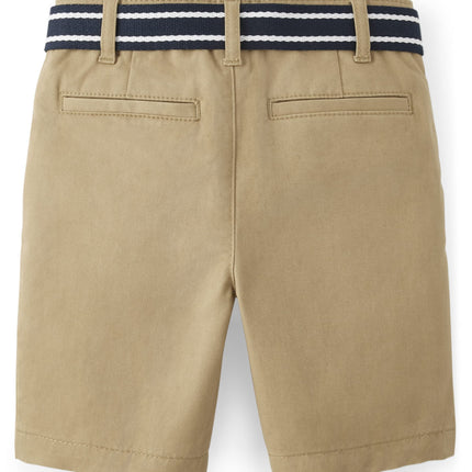 Gymboree Boys' and Toddler Belted Chino Shorts, Tan, 7