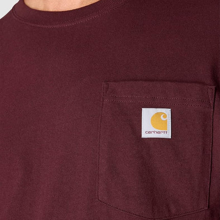 Carhartt Men's Workwear Jersey Pocket Long Sleeve K126 Regular and Big Tall Sizes work utility shirts, Port, XXL Tall UK