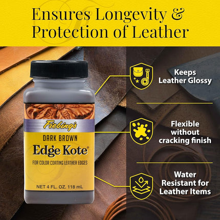 Fiebing's Dark Brown Edge Kote 4 oz (118 mL) 2225-04
