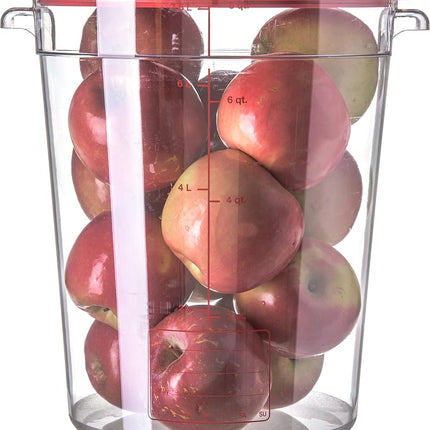 Carlisle FoodService Products Storplus Round Food Container Storage Container with Stackable Design for Storage, 8 Quart, Clear, (Pack of 12)