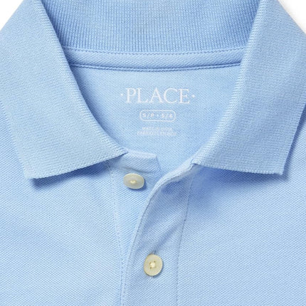 The Children's Place Boys Uniform Long Sleeve Pique Polo 2-Pack, Brook, XXL(16)