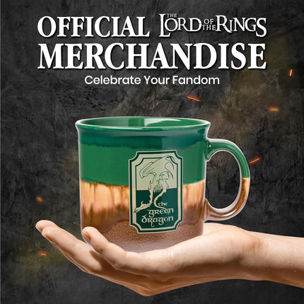 Silver Buffalo The Lord of the Rings Green Dragon Camper Mug, 20oz