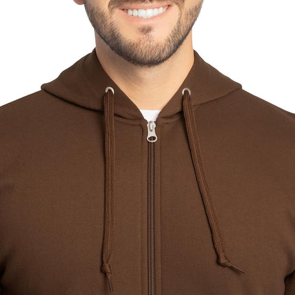 Fruit of the Loom Unisex's Eversoft Fleece Hoodies, Pullover, Moisture Wicking & Breathable, Sizes S-4x Hooded Sweatshirt, Warm Mocha Full Zip, Medium