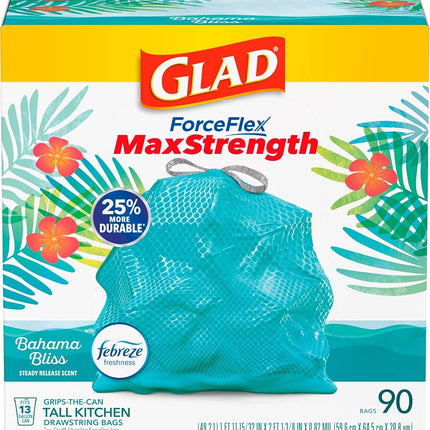 Glad ForceFlex MaxStrength Tall Kitchen Drawstring