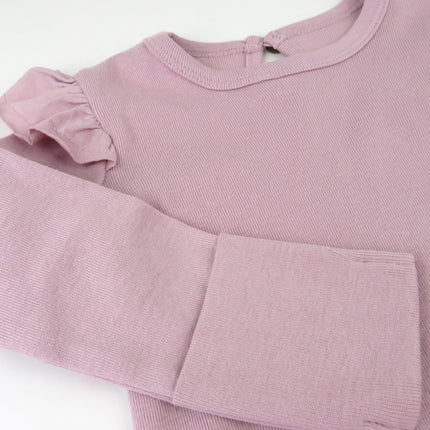 HonestBaby - Organic Cotton Long Sleeve Bodysuit for Babies and Girls, Pack of 5 Autumn Roses, 0-3 Months
