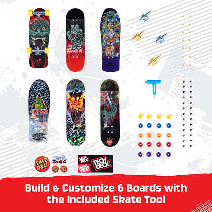 TECH Deck, Godzilla Sk8shop Fingerboard Bonus Pack, Collectible and Customizable Mini Skateboards, Kids Toys for Ages 6 and up