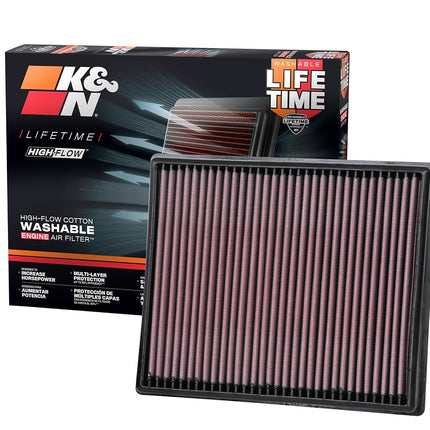 K&N Engine Air Filter: High Performance, Premium, Washable, Replacement Filter: Compatible with 2020-2021 CADILLAC CT5, 33-5116