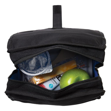 PACKIT Freezable Insulated Lunch Bag - Foldable and Reusable Design with Built-in EcoFreeze Gel Technology | Keeps Contents Cool for Up to 10 Hours | Zip Closure, Leak-Proof, BPA-Free | Black
