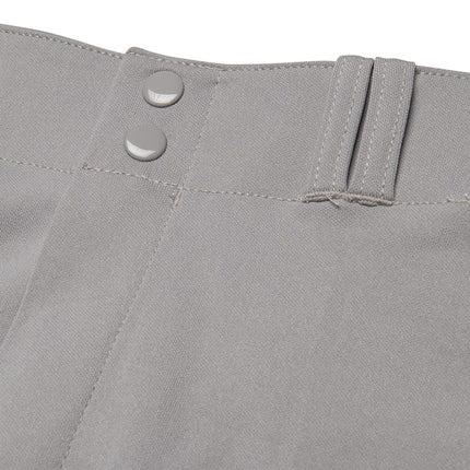 Pantalon de baseball CHAMPRO MVP OB à bas ouvert et coupe ample, couleur unie, avec genoux doubles renforcés, gris
