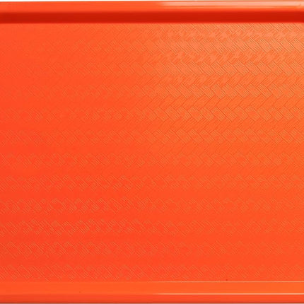 Bandeja de cafetería Carlisle FoodService Products Cafe Fast Food con superficie estampada para cafeterías, comida rápida y comedores, plástico, 16.31 x 12.06 x 0.7 pulgadas, naranja, (paquete de 24)