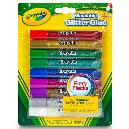 Compra al por mayor: Pegamento con purpurina lavable Crayola 9/Paquete Colores intensos 69-3527 (Paquete de 3)