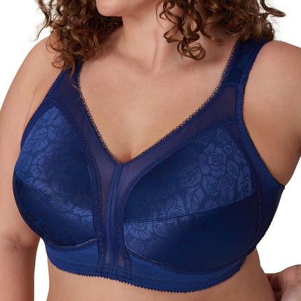 Playtex Women's 18 Hour Original Comfort Strap Wire Free Bra, Sailor Blue, 42C