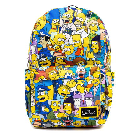 Ensemble de sac à dos Les Simpsons - Lot comprenant un sac à dos scolaire de 43 cm avec poche avant et gourde | Fournitures scolaires Les Simpsons pour enfants et adultes