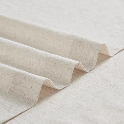 Vision Home Natural Pinch Pleated Semi Sheer Curtains Textured Linen Blended Light Filtering Window Curtains 95 inch for Living Room Bedroom Pinch Pleat Drapes with Hooks 2 Panels 42" Wx95 L