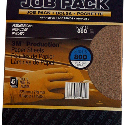 3M 32115 Hoja de producción de grano 80A de 9" x 11" (paquete de 20)
