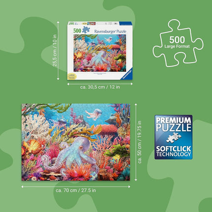 Ravensburger Children Puzzles Reef Life 500pLF - Ages 12+
