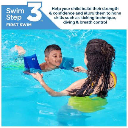 Swimways Soft Swimmies Inflatable Floats for Toddlers, Inflatable Pool Floats and Arm Floats, Pool Accessories for Kids Ages 3-5, Blue