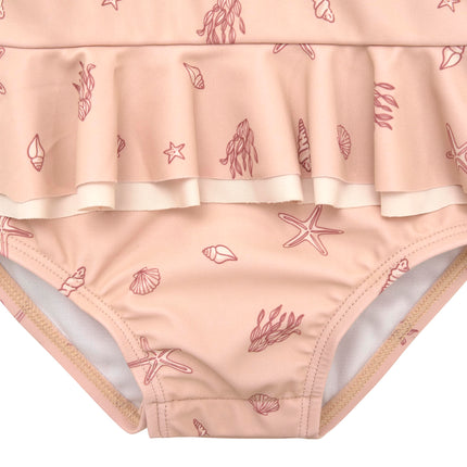 Gerber Baby Girl's One-Piece Swimsuit, Pink Shells, 12 Months