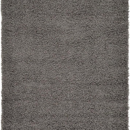 Unique Loom Solo Solid Shag Collection Area Rug- Modern Plush Rug Lush & Soft (4' 0 x 6' 0 Rectangular, Graphite Gray)