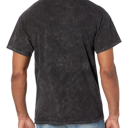 STAR WARS Mandalorian & The Child Starry Night Style Men's Wash T-Shirt, Black, Large