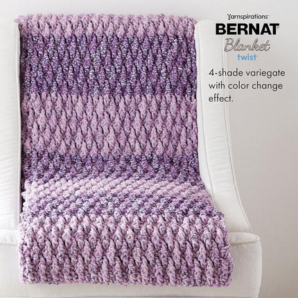 Bernat Blanket Twist Purple Haze Yarn - 2 Pack of 300g/10.5oz - Polyester - 6 Super Bulky - 220 Yards - Knitting/Crochet