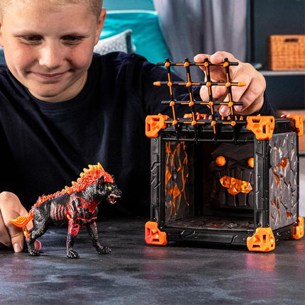 Schleich Eldrador - 27Pc Battlecave Lava Hyena Playset - Kids 7+ | 42674