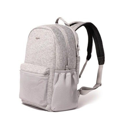 Baggallini On the Go Laptop Backpack, Heather Grey Neoprene, One Size