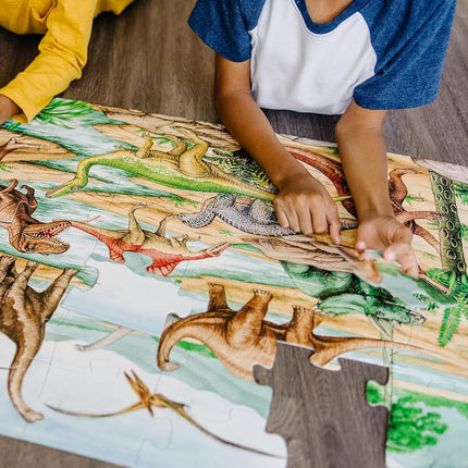 Melissa & Doug 10421 Dinosaurs Floor Puzzle, Multicolor, 7.62 cm*30.48 cm*24.13 cm - FSC Certified