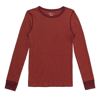 Conjunto de ropa interior térmica Fruit of the Loom Premium Waffle para niños, granate/rojo, 14-16