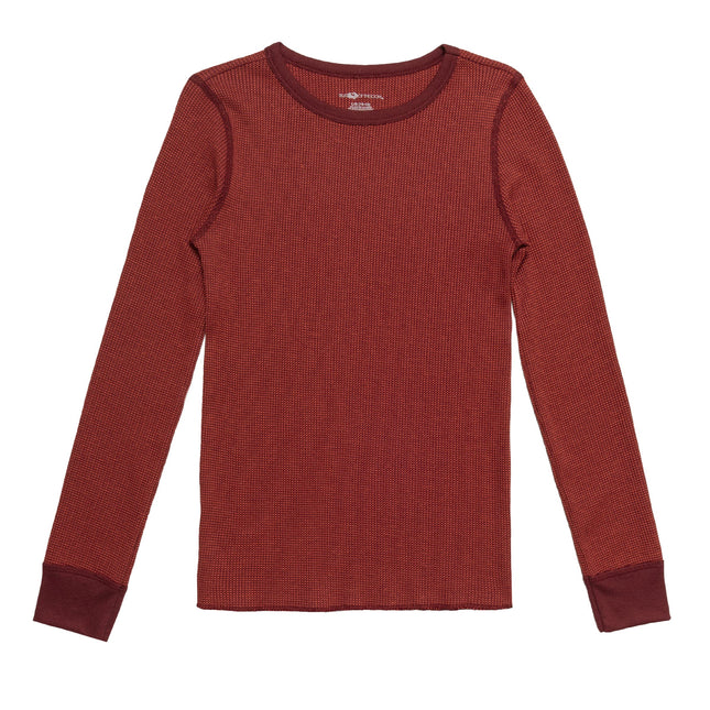 Fruit of the Loom Boys Premium Thermal Waffle Underwear Set, Maroon/Red, 6-7