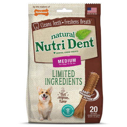 Nylabone Nutri Dent Dog Dental Chews - Natural Dog