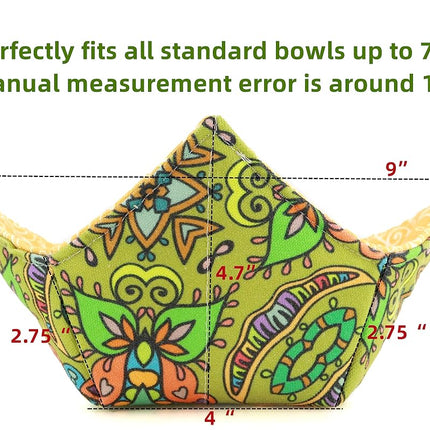 ROGITU Cotton Microwavable Bowl Cozy, Microwave-Safe Hot Bowl Holders, Soup Bowl Cozy Bowl Hot Pads (D)