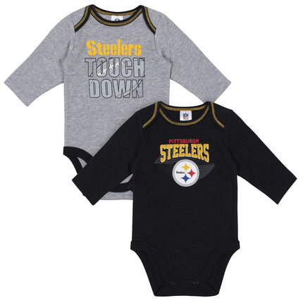 NFL Pittsburgh Steelers 2 Pack Long Sleeve Bodysui