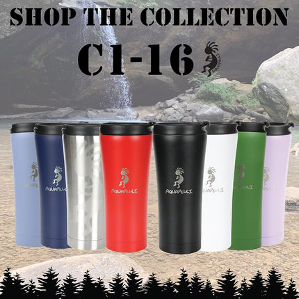 Taza de café de viaje Aquapelli con aislamiento al vacío, 473 ml