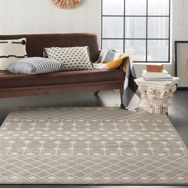 Nourison Grafix 4'x6' Grey Area Rug, 3'9"X5'9",