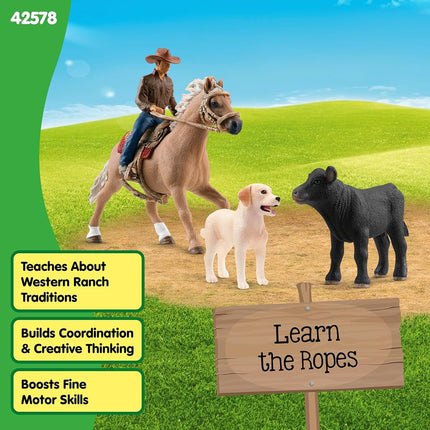 Schleich Farm World - 6Pc Western Riding Adventures - Kids Ages 3+ | 42578