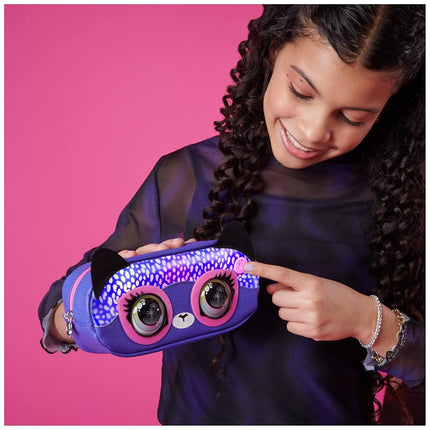 Purse Pets, Savannah Spotlight Belt Bag, Interactive Pet Toy and Crossbody Purse, over 30 Sounds and Light Effects, Kids Toys for Ages 5 and up