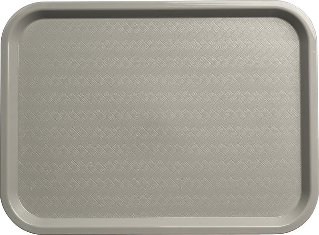Carlisle FoodService Products Cafe Fast Food Cafeteria Tray with Patterned Surface for Cafeterias, Fast Food, and Dining Room, Plastic, 16.31 x 12.06 x 0.7 Inches, Gray, (Pack of 24)