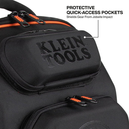 Klein Tools 62809MB MODBox Hard Shell Backpack with Protective Front Shell, 40 Pockets, Laptop Sleeve USB-C Port, MODBox Compatible, Heavy Duty