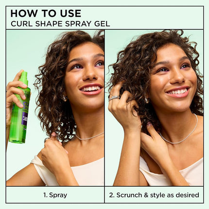 Garnier Fructis Style Curl Shape Defining Spray Gel for No Frizz, 8.5 Fl Oz, 3 Count (Packaging May Vary)