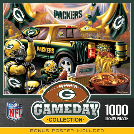 Masterpieces 1000 Piece Jigsaw Puzzle for Adults - NFL Green Bay Packers Gameday - 19.25"x26.75"