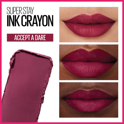Maybelline New York SuperStay Ink Crayon Lipstick, Accept A Dare,4.5g