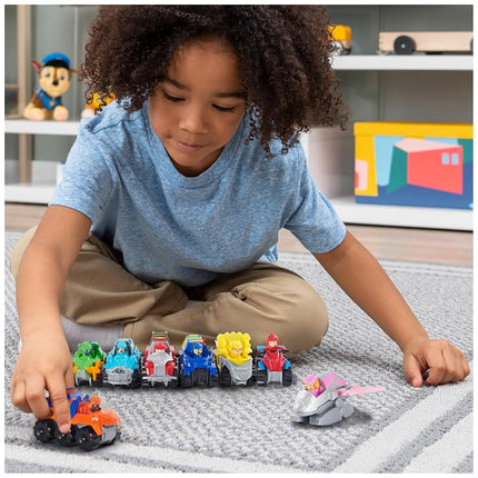 PAW PATROL La 6059296 Set of 8 True Metal Dino Rescue Vehicles Mission Dino Metal Toy for Children Aged 3+