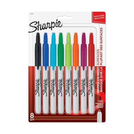 Sharpie Retractable Permanent Markers, Fine Point,