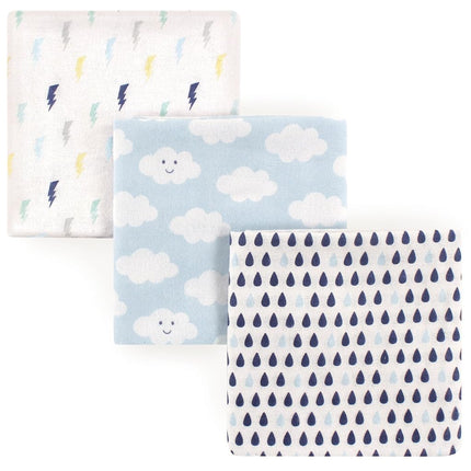 Luvable Friends 3 Piece Flannel Receiving Blanket,