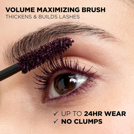 L'Oreal Paris Voluminous Original Mascara, 5X Fuller Lashes, Deep Purple Washable