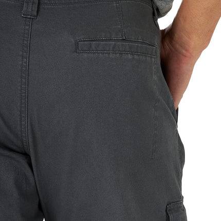 Wrangler Authentics Men's Relaxed Fit Stretch Cargo Pant Casual, Anthracite Twill, 44W x 32L