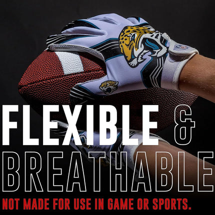 Franklin Sports NFL Jacksonville Jaguars Youth Receiver Gloves,White,Medium